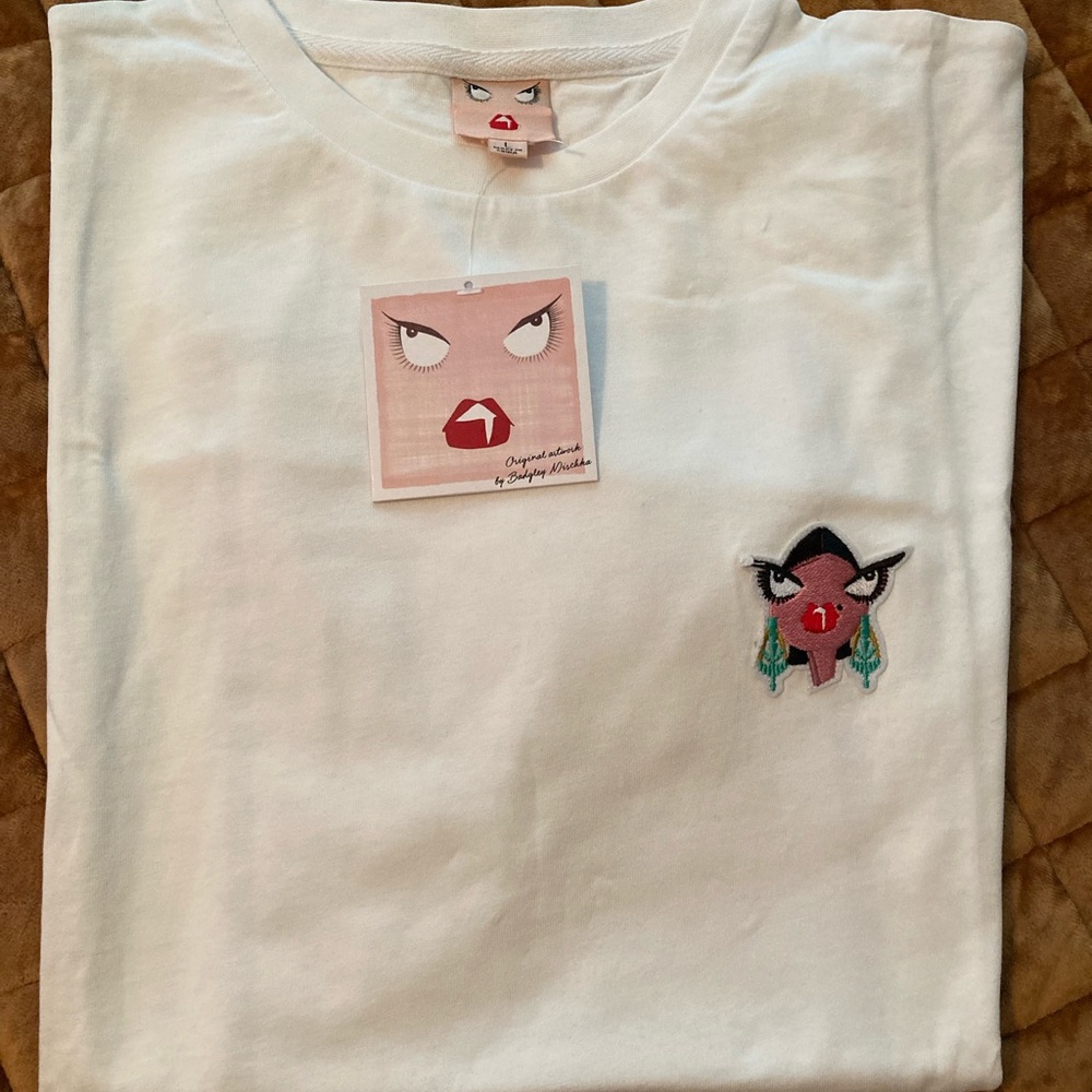 NWT Badgley Mischka Original Artwork Tee Size Large